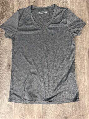 Under Armour Women's Dark Gray V-Neck Athletic Tee